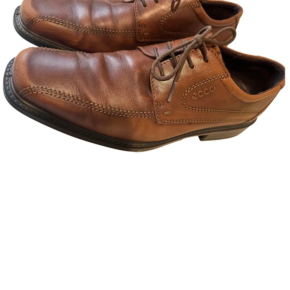 ECCO Mens Brown Leather Lace Up Dress Shoes‎ Size 44
